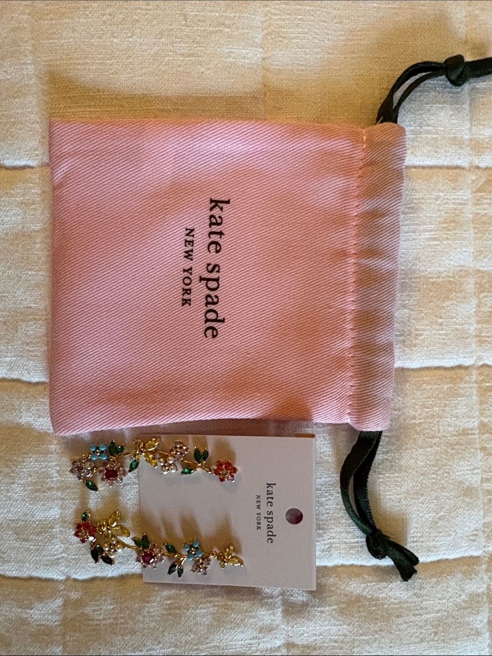 kate spade Gold Multi-Color Floral Earrings